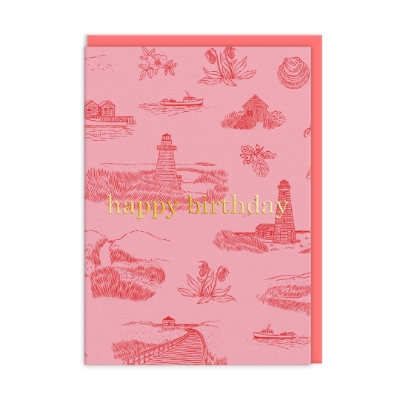 Picture of Lighthouses Happy Birthday Card