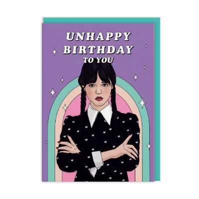 Picture of Wednesday Addams Unhappy Birthday Card