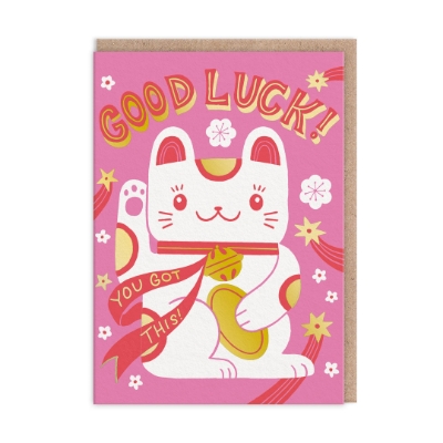 Picture of Lucky Cat Good Luck Card