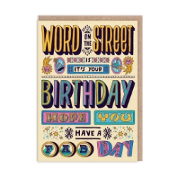 Picture of Word on the Street Birthday Card