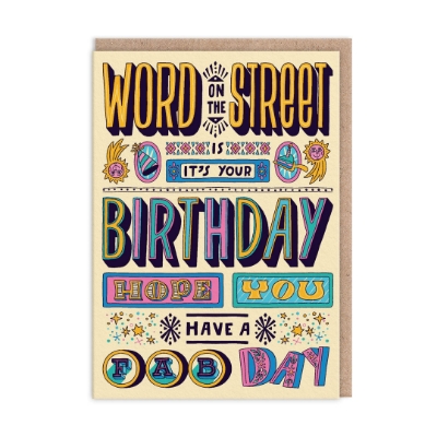 Picture of Word on the Street Birthday Card