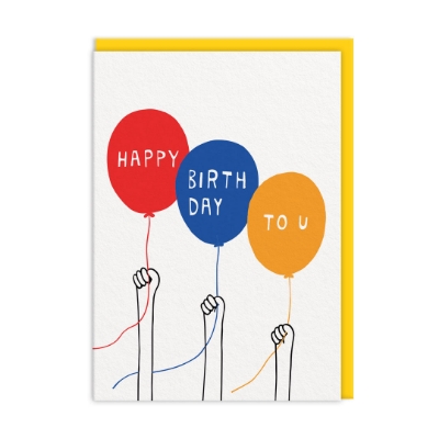 Picture of Happy Birthday To U Balloons Birthday Card