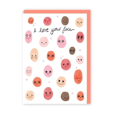 Picture of I love your face Greeting Card