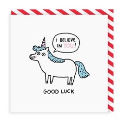 Picture of Luck Unicorn Square Greeting Card