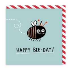 Picture of Happy Bee Day Square Greeting Card