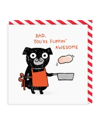 Picture of Flippin Awesome Dad Square Greeting Card