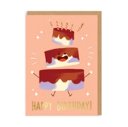 Picture of Happy Birthday Cake Greeting Card (A6)