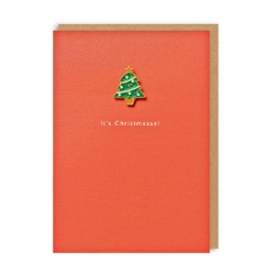 Picture of t's Christmaaas! Enamel Pin Greeting Card