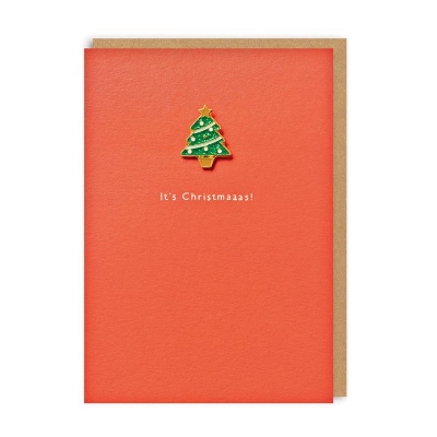 Picture of t's Christmaaas! Enamel Pin Greeting Card