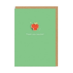 Picture of Teacher Apple Enamel Pin Greeting Card