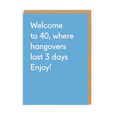 Picture of Welcome To 40 Greeting Card