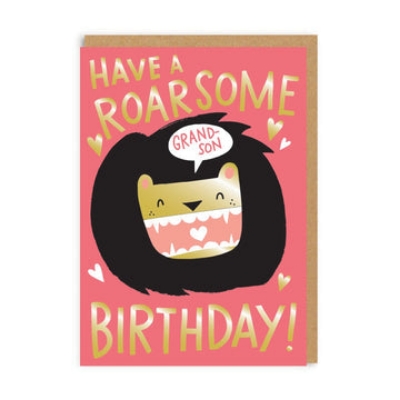 Picture of Grandson Roarsome Birthday Greeting Card