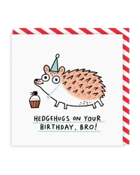 Picture of Brother Hedgehugs Birthday Square Greeting Card