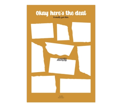 Picture of Studio Stationery A5 Noteblock Okay here's the deal Ocher,