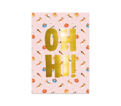 Picture of Studio Stationery Kaart Oh hi! Gold,