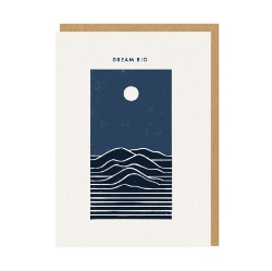 Picture of Dream Big Moon Mountains Greeting Card