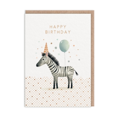 Picture of Zebra Birthday Card