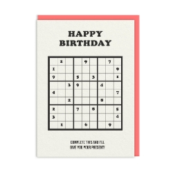 Picture of Complete This Sudoku Birthday Card