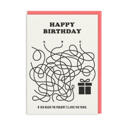 Picture of Line Maze Birthday Card