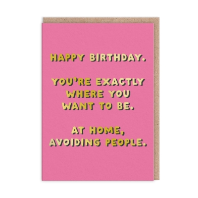 Picture of Avoiding People Greeting Card