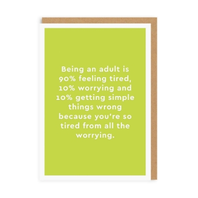 Picture of Being An Adult Greeting Card