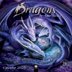 Picture of Dragons by Anne Stokes Wall Calendar 2025 (Art Calendar)