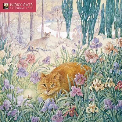 Picture of Ivory Cats by Lesley Anne Ivory Mini Wall Calendar 2025 (Art Calendar)