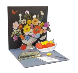 Picture of Baroque Dark Floral Pop-up Card